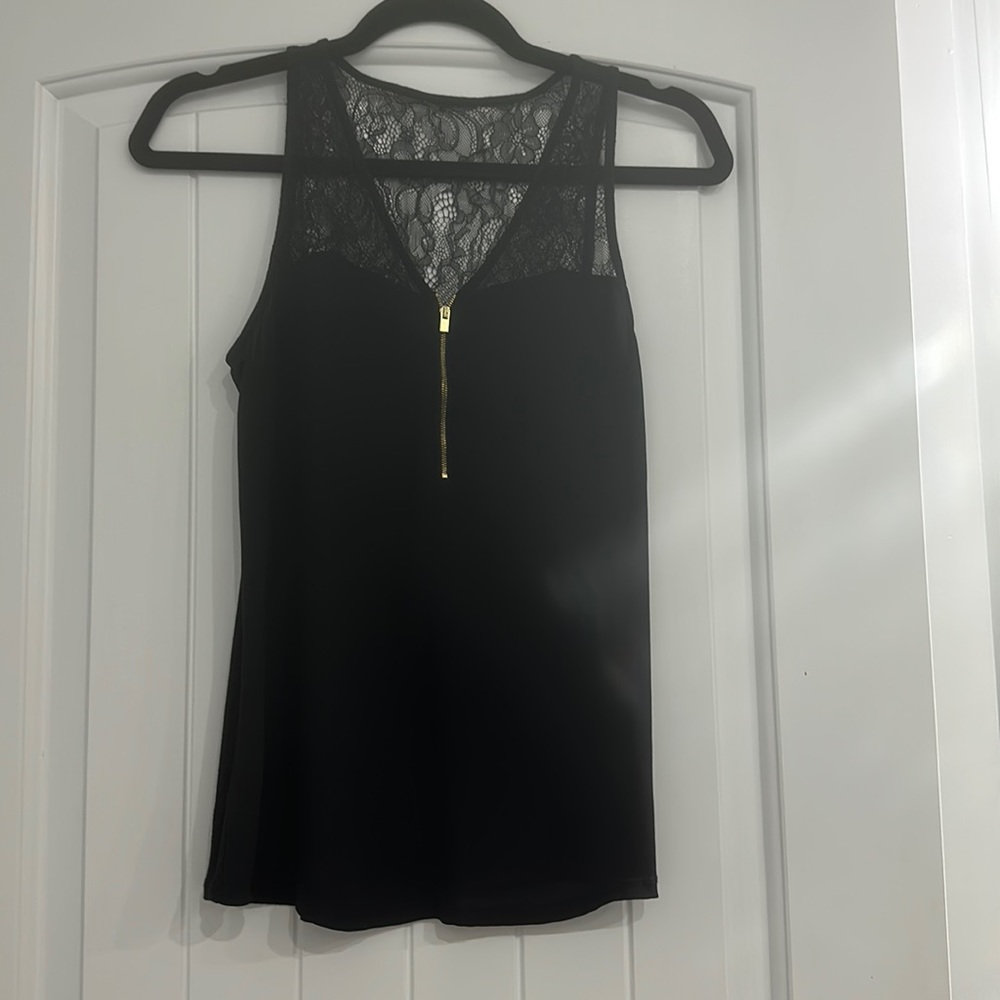 Black lace tank top